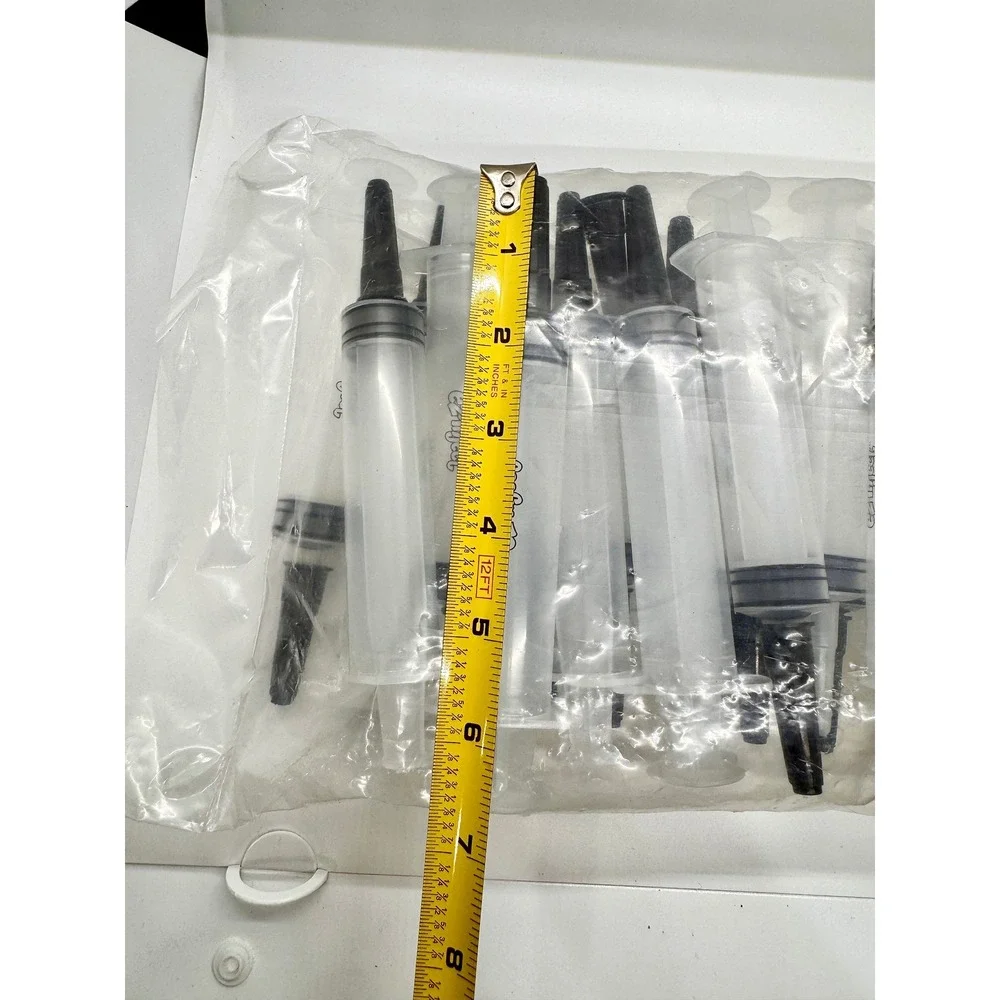 EZ-Inject Jello Shot Syringes Bulk Lot 15pc Clear Plastic Party Injectors Black‎